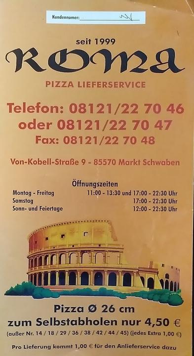 Pizza-Heimservice Roma